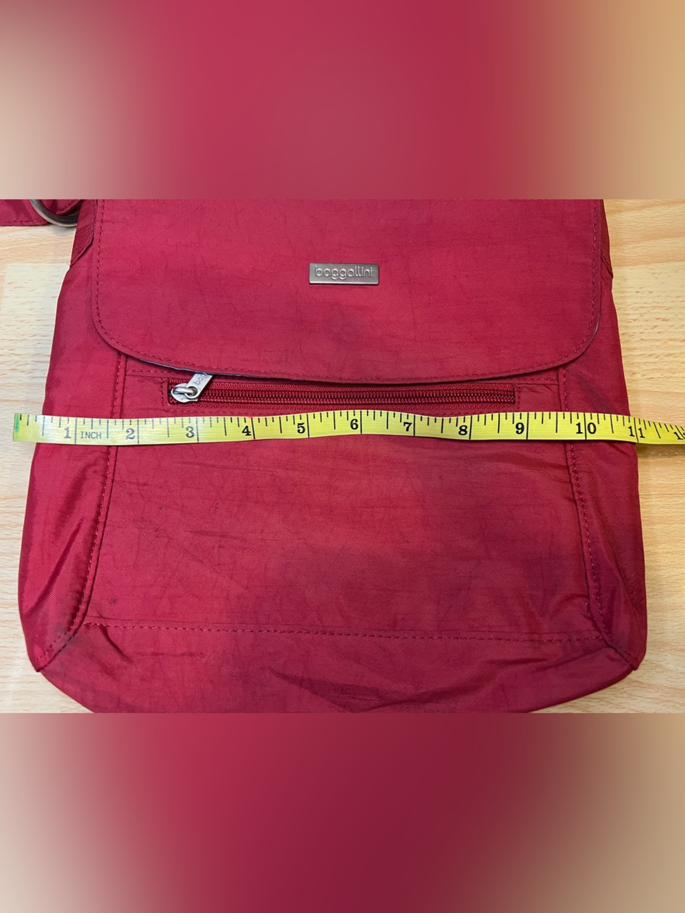 Baggallini Red Nylon Crossbody - Picture 9 of 12